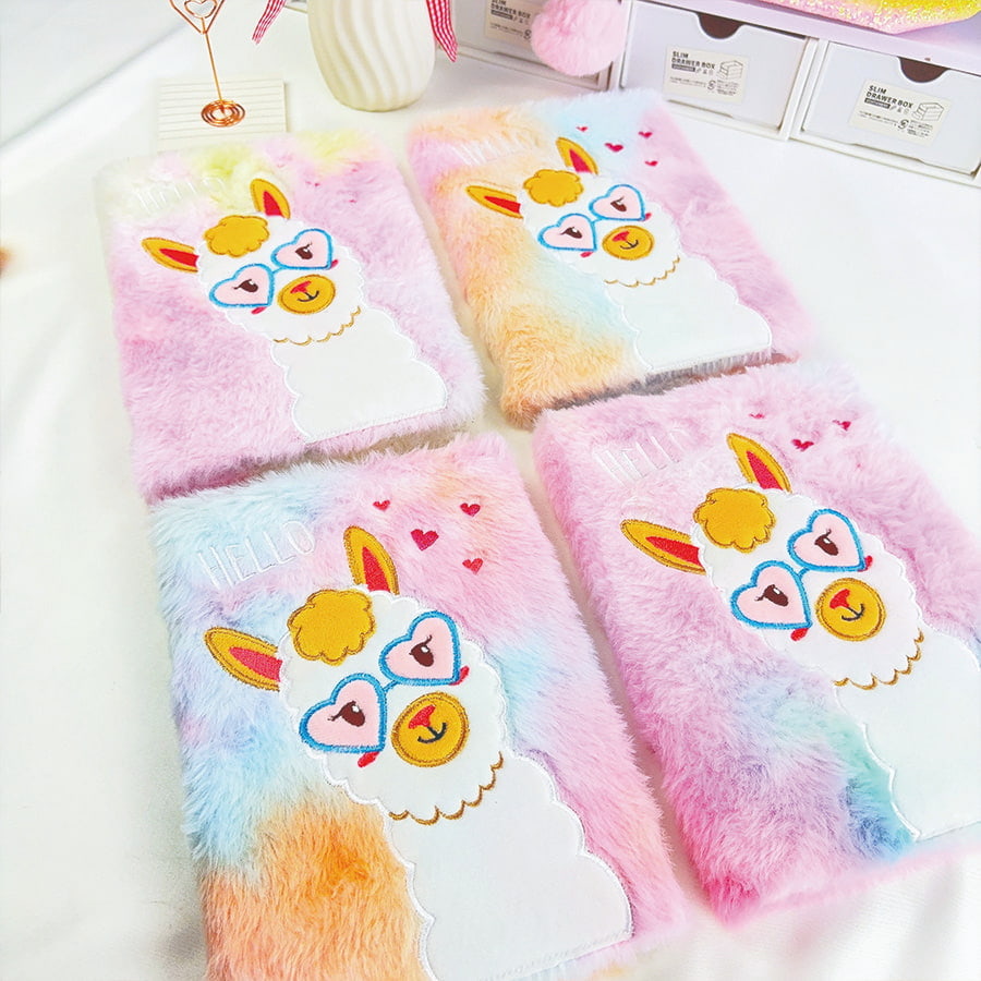 A5 Cute Alpaca Diary Plush Notebook