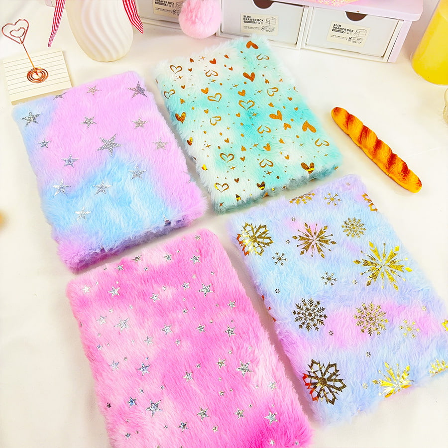 A5 Cute Star Diary Plush Notebook